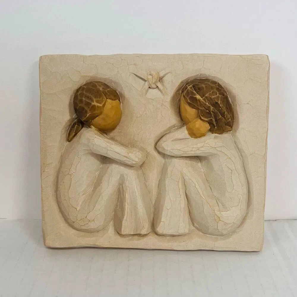 Willow Tree Friendship Bas-Relief Plaque 4” x 4.75”